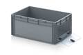 AUER Packaging Skladové otevřené přepravky V euroformátu s průhlednou deskou z akrylového skla EG SKS 64/27 HG Náhledová fotografie 2